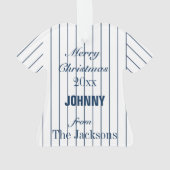 New York American Baseball Jersey Ornament (achterkant)