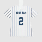 New York American Baseball Jersey Ornament (voorkant)