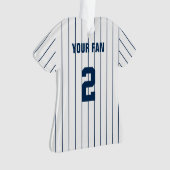 New York American Baseball Jersey Ornament (voorkant)