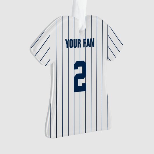 New York American Baseball Jersey Ornament (voorkant)