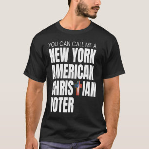New York American Conservative Christelijke Nation T-shirt