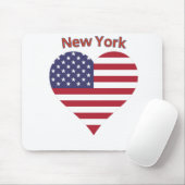 New York American Flag Heart Muismat (Met muis)