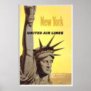 New York Amerika Verenigde Staten Vintage Reizen Poster