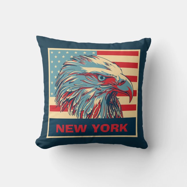 New York, Amerikaanse adelaar Kussen (Voorkant)