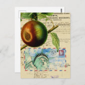  New York Apple beeld van het Vrijheidscollage Briefkaart (Voorkant / Achterkant)