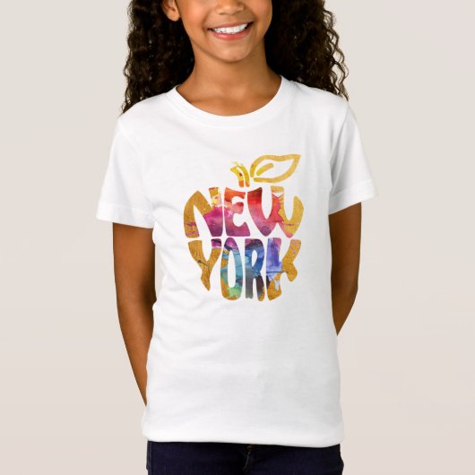 New York Apple, NYC. Waterverf Calligrafie Art. T-shirt (Voorkant)