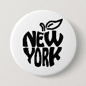New York Apple Ronde Button 7,6 Cm (Voorkant)