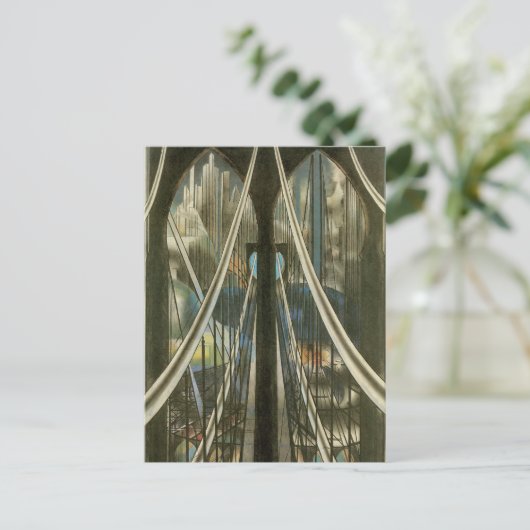  New York Architecture, Brooklyn Bridge Briefkaart (Staand voorkant)