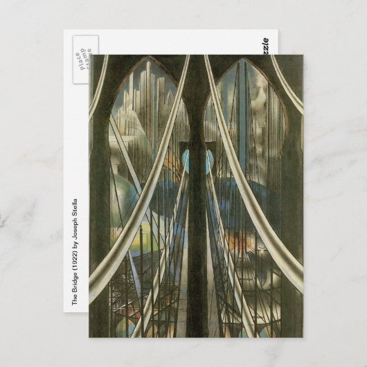 New York Architecture, Brooklyn Bridge Briefkaart (Voorkant / Achterkant)