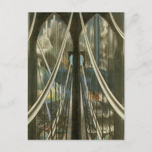 New York Architecture, Brooklyn Bridge Briefkaart