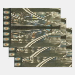 New York Architecture, Brooklyn Bridge Inpakpapier Vel