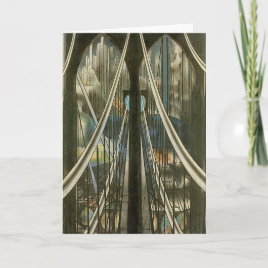 New York Architecture, Brooklyn Bridge Kaart (Voorkant)