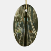  New York Architecture, Brooklyn Bridge Keramisch Ornament (Rechts)