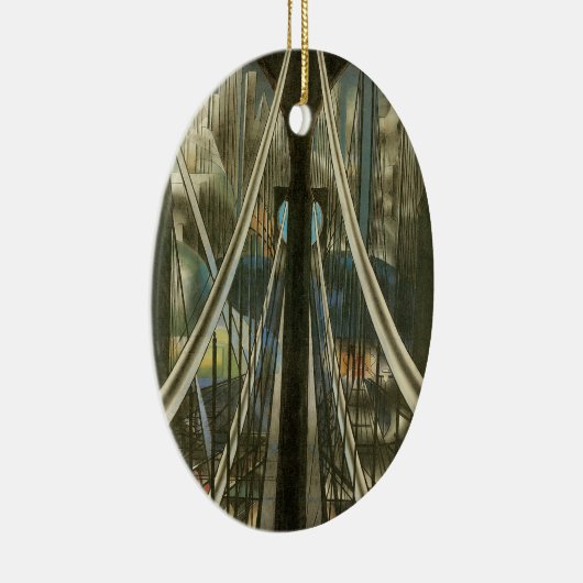  New York Architecture, Brooklyn Bridge Keramisch Ornament (Rechts)