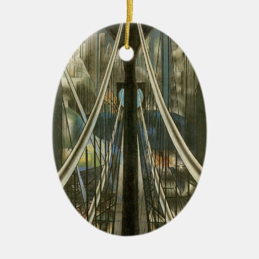 New York Architecture, Brooklyn Bridge Keramisch Ornament (Voorkant)