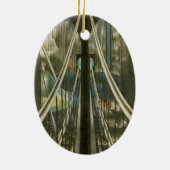  New York Architecture, Brooklyn Bridge Keramisch Ornament (Achterkant)