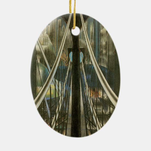  New York Architecture, Brooklyn Bridge Keramisch Ornament (Achterkant)