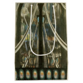  New York Architecture, Brooklyn Bridge Medium Cadeauzakje (Achterkant)