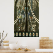 New York Architecture, Brooklyn Bridge Poster (Keuken)