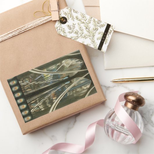 New York Architecture, Brooklyn Bridge Rechthoekige Sticker (Geschenken)