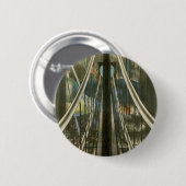  New York Architecture, Brooklyn Bridge Ronde Button 5,7 Cm (Voorkant /achterkant)