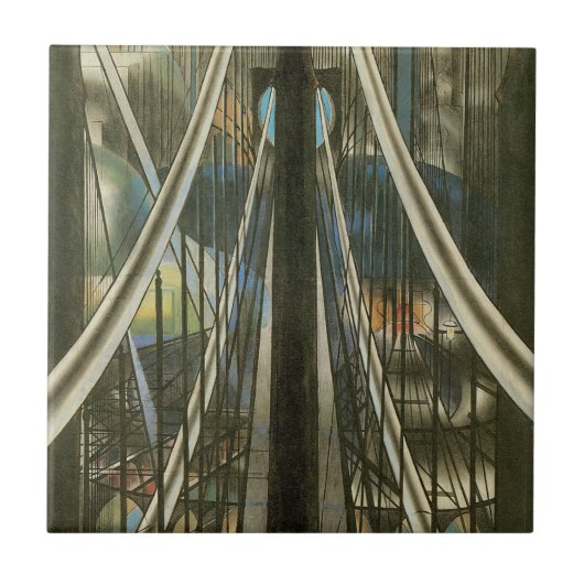 New York Architecture, Brooklyn Bridge Tegeltje (Voorkant)