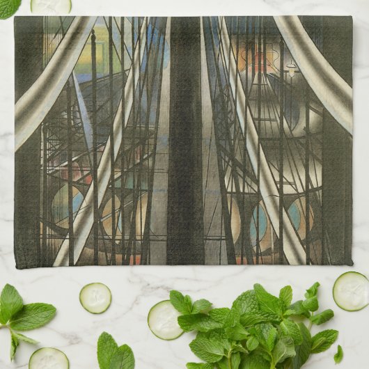 New York Architecture, Brooklyn Bridge Theedoek (Gevouwen)