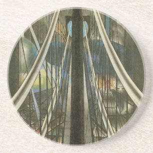  New York Architecture, Brooklyn Bridge Zandsteen Onderzetter