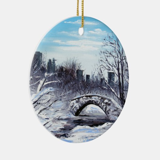 New York Art, Central Park, Landschap Keramisch Ornament (Rechts)