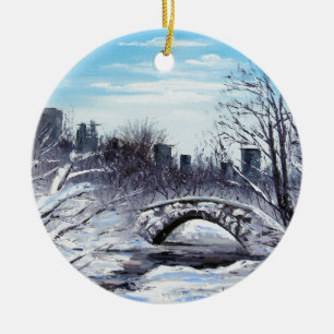 New York Art, Central Park, Landschap Keramisch Ornament