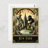 New York | Art. Deco Briefkaart (Voorkant / Achterkant)