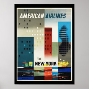 New York Art Deco Vintage Poster
