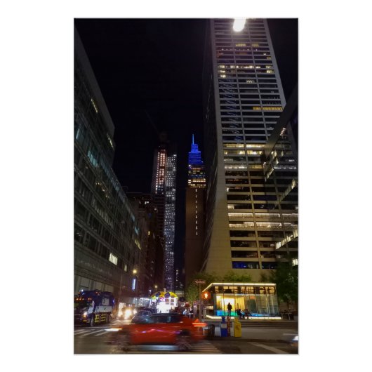 New York at night Perfect Poster (Voorkant)