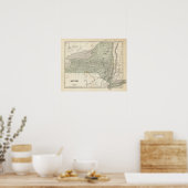 New York Atlas Map Poster (Keuken)