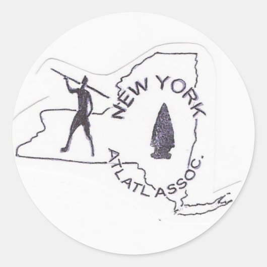 New York atlatl stickers (Voorkant)