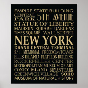 New York Attractions Poster