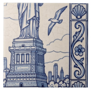 New York Azulejo Muurschildering Tegel 4 van 6 Mid Tegeltje