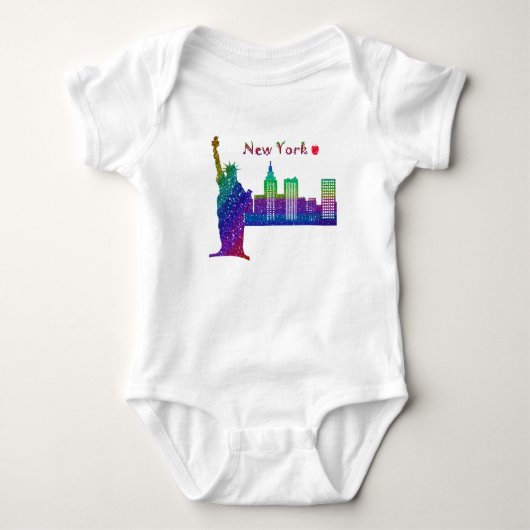 New York Baby Jersey Bodysuit (Voorkant)