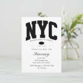 New York Bachelorette zwart-wit route Kaart (Staand voorkant)