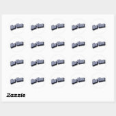 New York Banner Text Ronde Sticker (Vel)