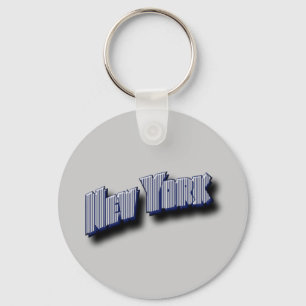 New York Banner Text Sleutelhanger