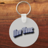 New York Banner Text Sleutelhanger (Voorkant)