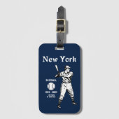 New York Baseball 2023 Retro Bagagelabel (Voorkant (verticaal))