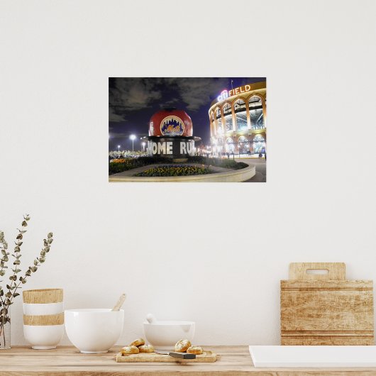 New York Baseball Apple Poster (Keuken)