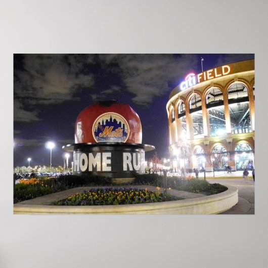 New York Baseball Apple Poster (Voorkant)