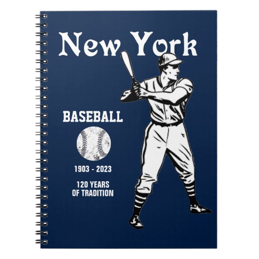 New York Baseball - Retro 2023 Notitieboek (Voorkant)