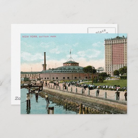  New York, Battery Park Briefkaart (Voorkant / Achterkant)