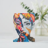 New York Beauty Briefkaart - Verbluffende Vrouw Po (Staand voorkant)