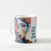 New York Beauty Vrouwenportret Mok (Voorkant links)