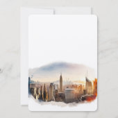 New York bedankjes bruiloft Waterverf Kaart (Achterkant)